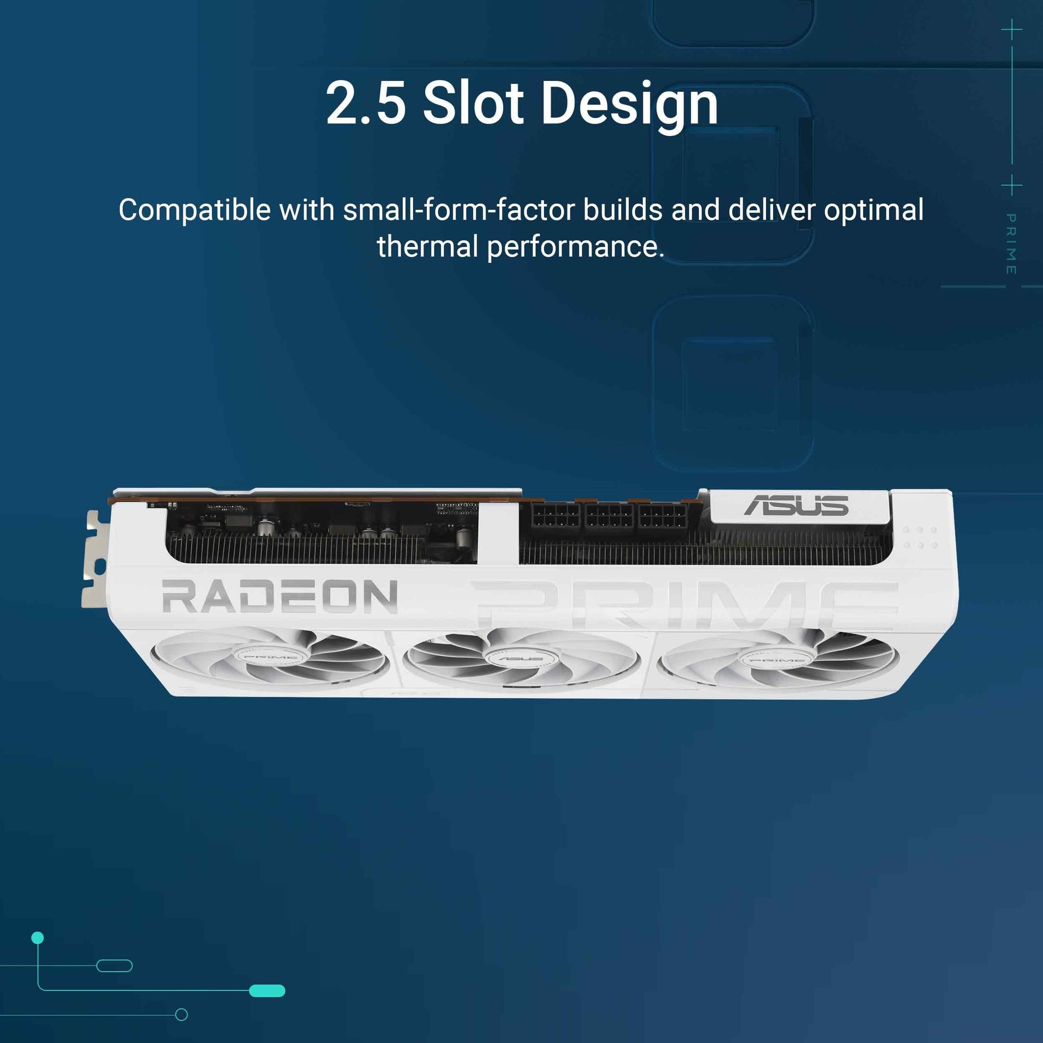 ASUS Prime Radeon RX 9070 XT White OC Edition 16GB GDDR6 Gaming Graphics Card (AMD Radeon RX9070XT RDNA 4, 2.5-Slot, PCIe 5.0, 1x HDMI 2.1b, 3X DisplayPort 2.1a, White, PRIME-RX9070XT-O16G-WHITE)