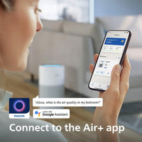 Philips Air Purifier 2200 Series, HEPA NanoProtect + Active Carbon Filter, CADR 420m³/h for 109m², Allergy sufferers, Ultra-quiet, Intelligent and Long-lasting filter (AC2220/10)