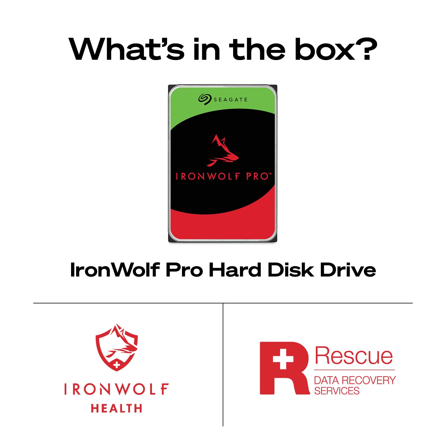 Seagate IronWolf Pro 16TB, Enterprise Internal NAS HDD, CMR 3.5 Inch, SATA 6GB/s, 7.200 RPM, 256MB Cache for RAID NAS, Data Rescue Services, Frustration Free Packaging (ST16000NTZ01)