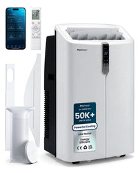 Pro Breeze OmniCool - Ultra Quiet 12000 BTU Portable 4-in-1 Air Conditioner with Smart Home WiFi, App & Voice Control, Dehumidifier, Fan, 24H Timer & Window Kit - Efficient AC Unit for Home & Office