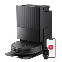 roborock Qrevo Series Robot Vacuum Cleaner with Mop, 10,000Pa Suction, Upgraded from Qrevo S, Dual Anti-Tangle Brushes, Smart Obstacle Avoidance, Auto Mop Washing&Drying, All-in-One Dock,Black(QV 35S)