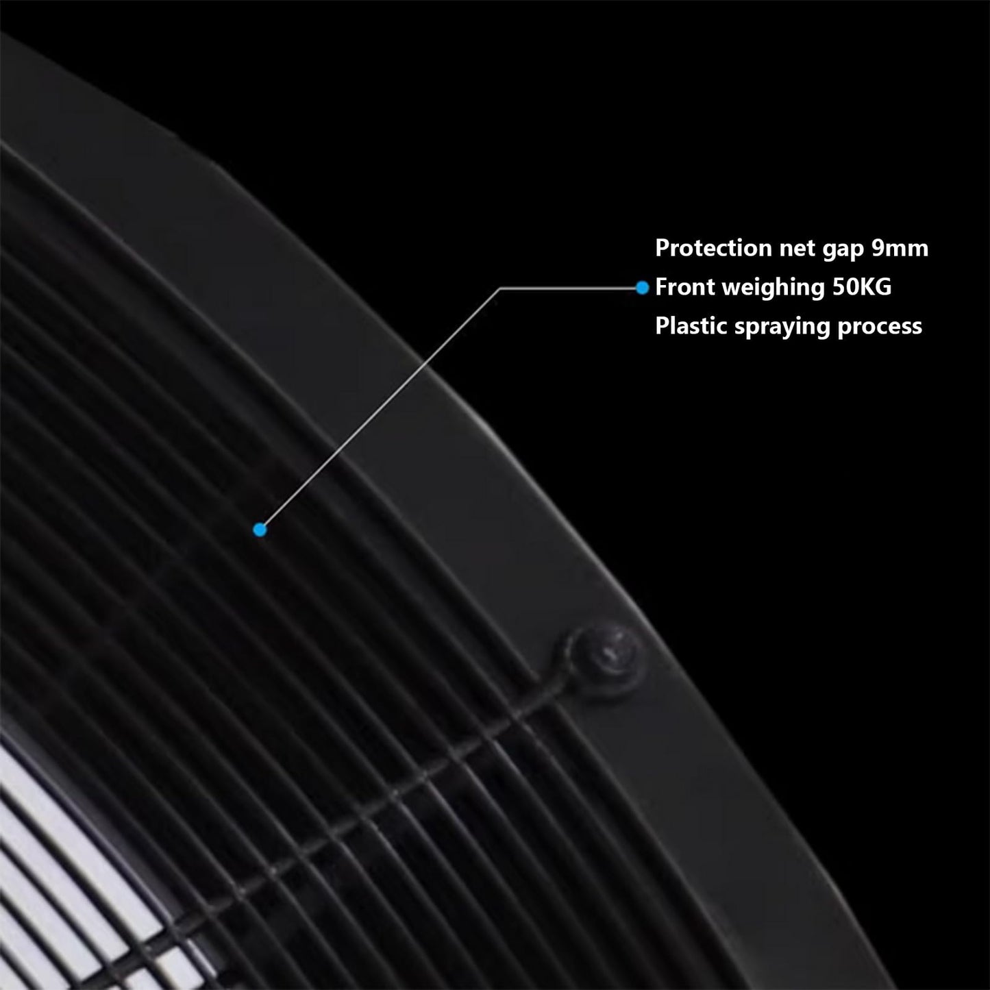 KIBONCY High Velocity Heavy Duty Metal Drum Fan, Industrial Floor Fan, With 360° Adjustable Tilt, For Commercial, Factory, Basement B