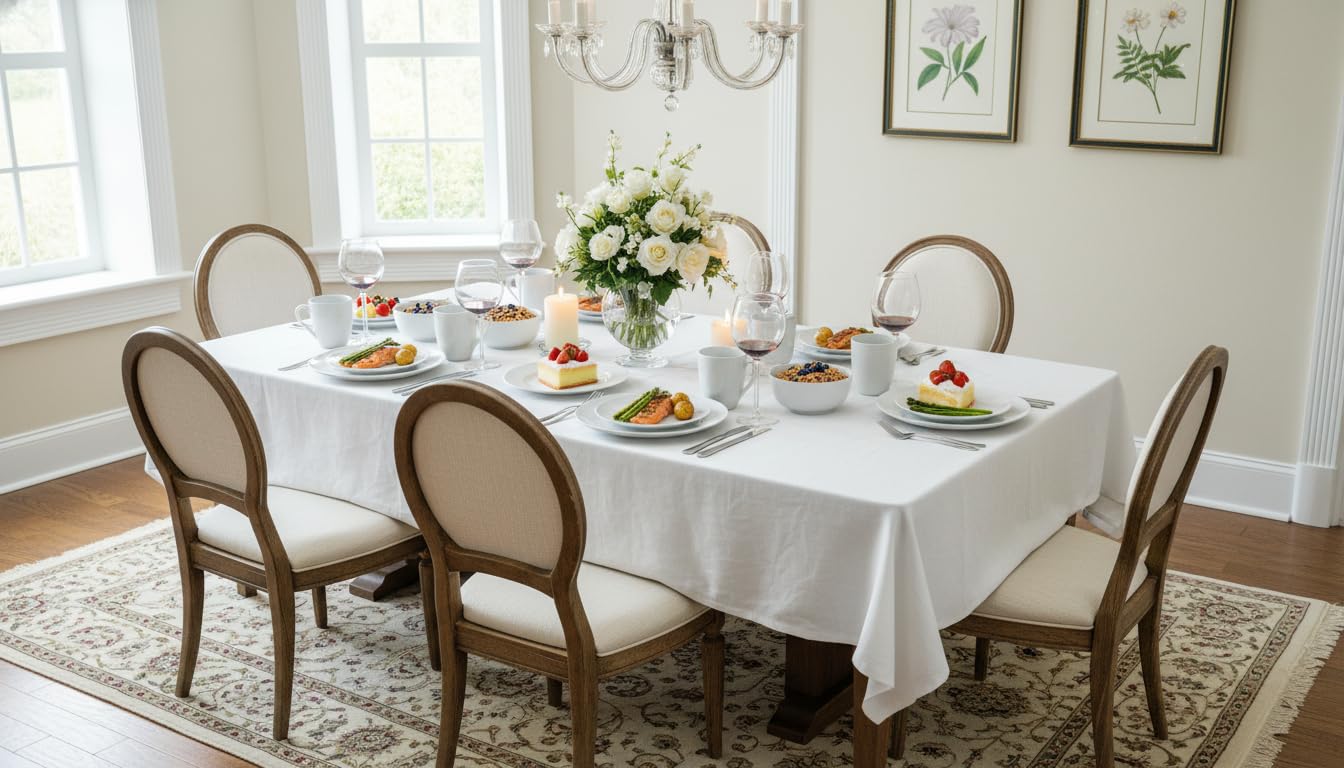 12PC Dinnerware Porcelain White Set: 4 Dinner Plates, 4 Side Plates & 4 Bowls. Dishwasher & Microwave Safe.