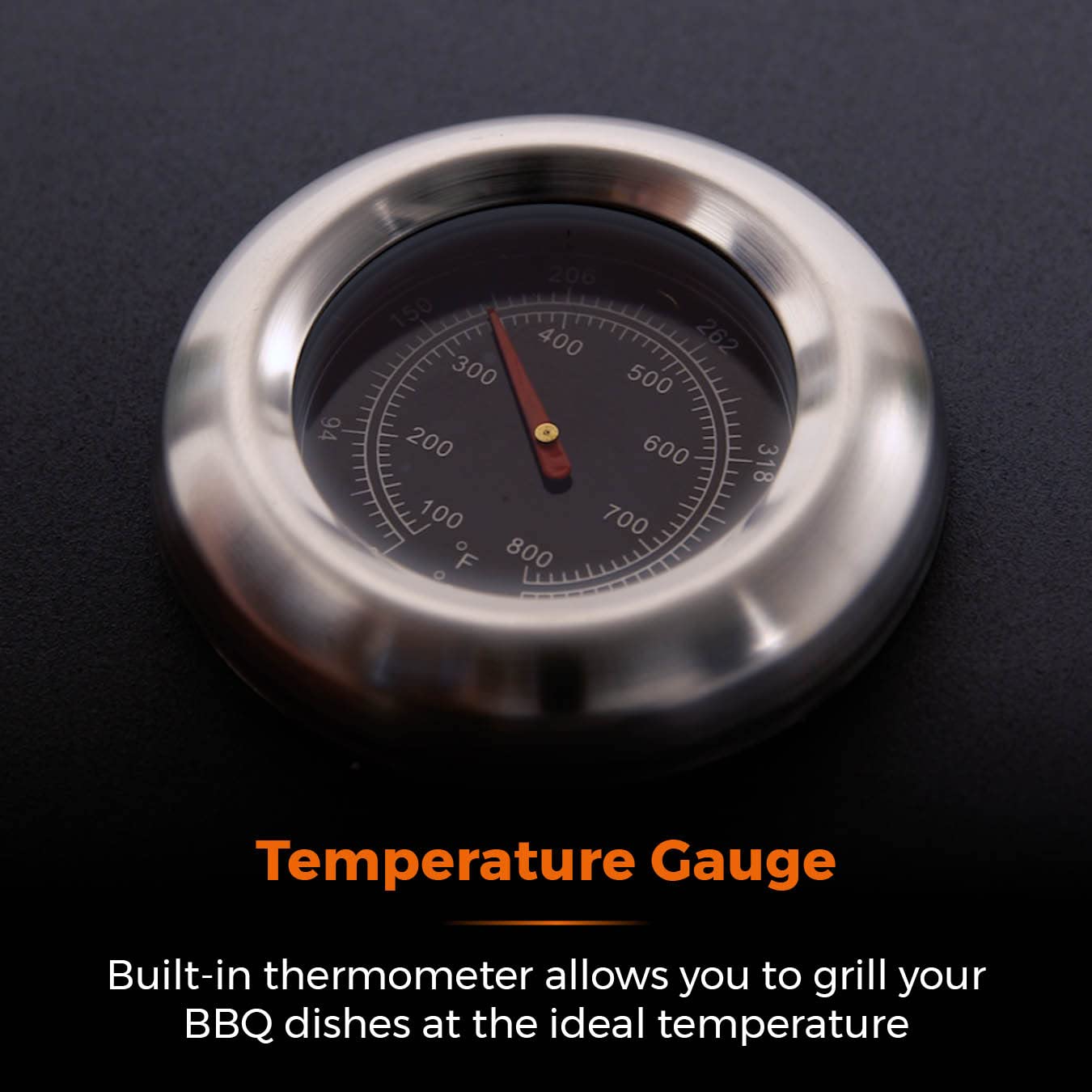Tower Goucho, 6 Burner Gas BBQ and Plancha with Precision Heat Thermometer and Waterproof Cover, Black, T978544