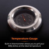 Tower Goucho, 6 Burner Gas BBQ and Plancha with Precision Heat Thermometer and Waterproof Cover, Black, T978544
