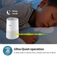 Philips Air Purifier 600 Series, Energy Efficient with Smart Sensor, For allergy sufferers, HEPA filter removes 99.97% of pollutants, Covers up to 44m2, App control, White (AC0651/10)