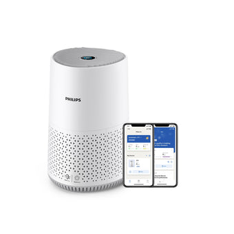 compare product Philips Air Purifier 600 Series, Energy Efficient with Smart Sensor, For allergy sufferers, HEPA filter removes 99.97% of pollutants, Covers up to 44m2, App control, White (AC0651/10)