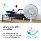 BALMUDA The GreenFan | 2021 | Floor / Table Fan | DC Motor | Quiet 13 dB | 1.5 W Energy Saving | 15 m Range | Air Circulator | Design | Made in Japan | Eco | EGF-1700 (White x Black)