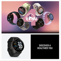 Garmin Venu 4 45mm - GPS smartwatch, AMOLED touchscreen, 24/7 advanced health & fitness tracking, 80+ sports apps, flashlight, ECG, sleep monitor, up to 12 days battery life, Slate/Black