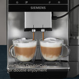SIEMENS EQ700 Fully Automatic Bean to Cup Coffee Machine, 5" Touch Screen Display, Cold Brew/Slow Brew, Integrated Milk Container, 30+ Coffee Beverages, Home Connect, TQ713GB3