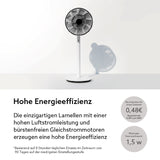 BALMUDA The GreenFan | 2021 | Floor / Table Fan | DC Motor | Quiet 13 dB | 1.5 W Energy Saving | 15 m Range | Air Circulator | Design | Made in Japan | Eco | EGF-1700 (White x Black)