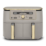 Ninja MAX Dual Zone Digital Air Fryer, 2 Drawers, 9.5L, 6-in-1, Uses No Oil, Air Fry, Max Crisp, Roast, Bake, Reheat, Dehydrate, Non-Stick, Dishwasher Safe Baskets, Stone Gold DZ400UKSTGD
