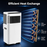 Portable Air Conditioner, 3-in-1 Mobile AC Unit with Cooling Fan and Dehumidifier, Compressor Air Conditioning Unit with Exhaust Hose for Bedroom, Living Room, Home Office and Small Rooms