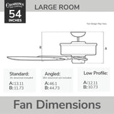 Casablanca Ainsworth 54" Ceiling Fan with Five Espresso/Smoked Walnut Blades