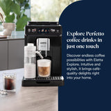 De'Longhi Eletta Explore Cold Brew ECAM452.67.G, Barista Coffee Machine with LatteCrema Hot and Cool, Espresso Machine, Automatic Coffee Bean Machine, Cold Extraction, Coffee Pot Included, Dark Grey