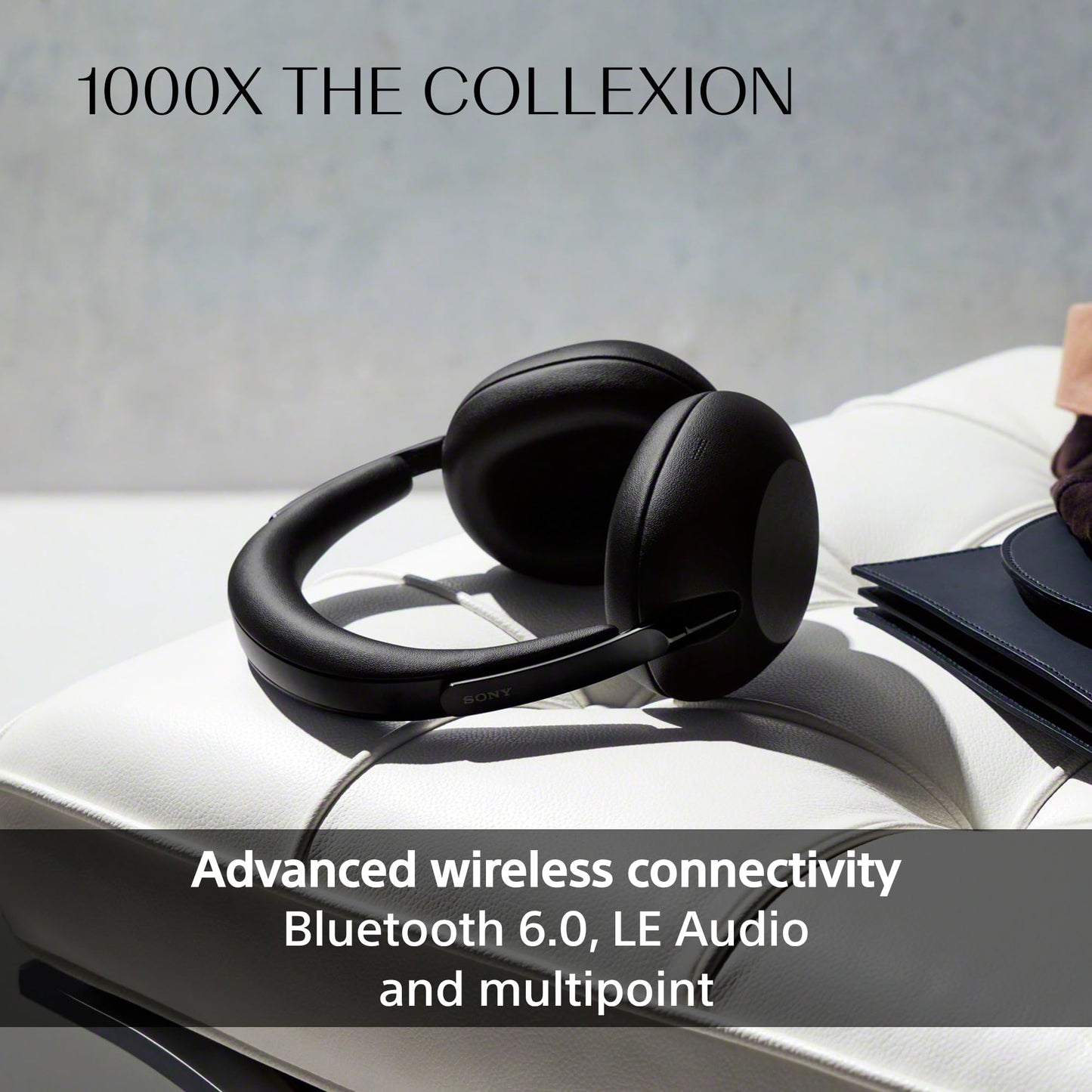 SONY 1000X THE COLLEXION Luxury Over-Ear Wireless Bluetooth Headphones, Studio-Grade Hi-Res Sound,Premium Noise Cancelling, 360 Spatial Audio, Durable Case, iOS & Android – Platinum, New Model