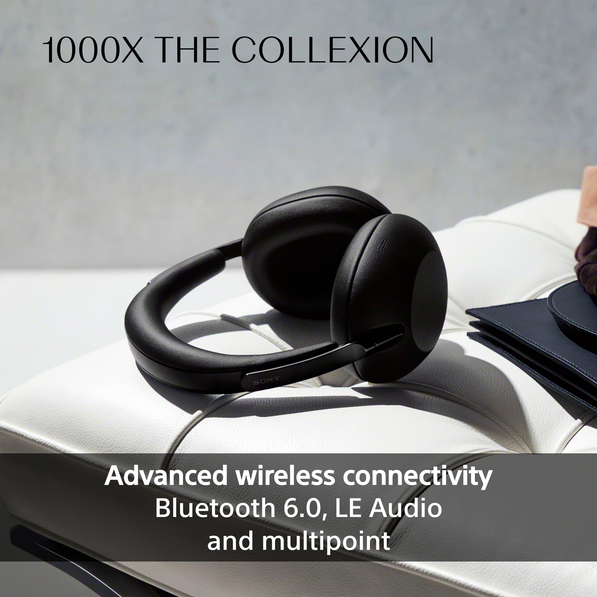 SONY 1000X THE COLLEXION Luxury Over-Ear Wireless Bluetooth Headphones, Studio-Grade Hi-Res Sound,Premium Noise Cancelling, 360 Spatial Audio, Durable Case, iOS & Android – Platinum, New Model