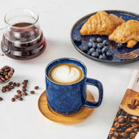 vancasso Starry Coffee Mugs Set of 6, 12oz/360ml Stoneware Coffee Mug with Handle, Tea Cups for Cocoa Milk, Microwave & Dishwasher Safe, Blue