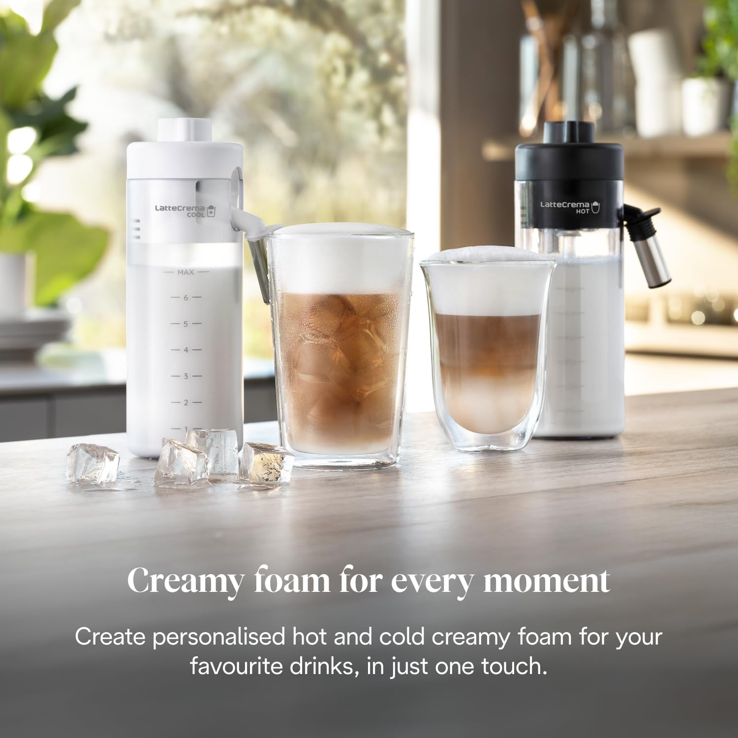 De'Longhi Eletta Explore Cold Brew ECAM452.67.G, Barista Coffee Machine with LatteCrema Hot and Cool, Espresso Machine, Automatic Coffee Bean Machine, Cold Extraction, Coffee Pot Included, Dark Grey