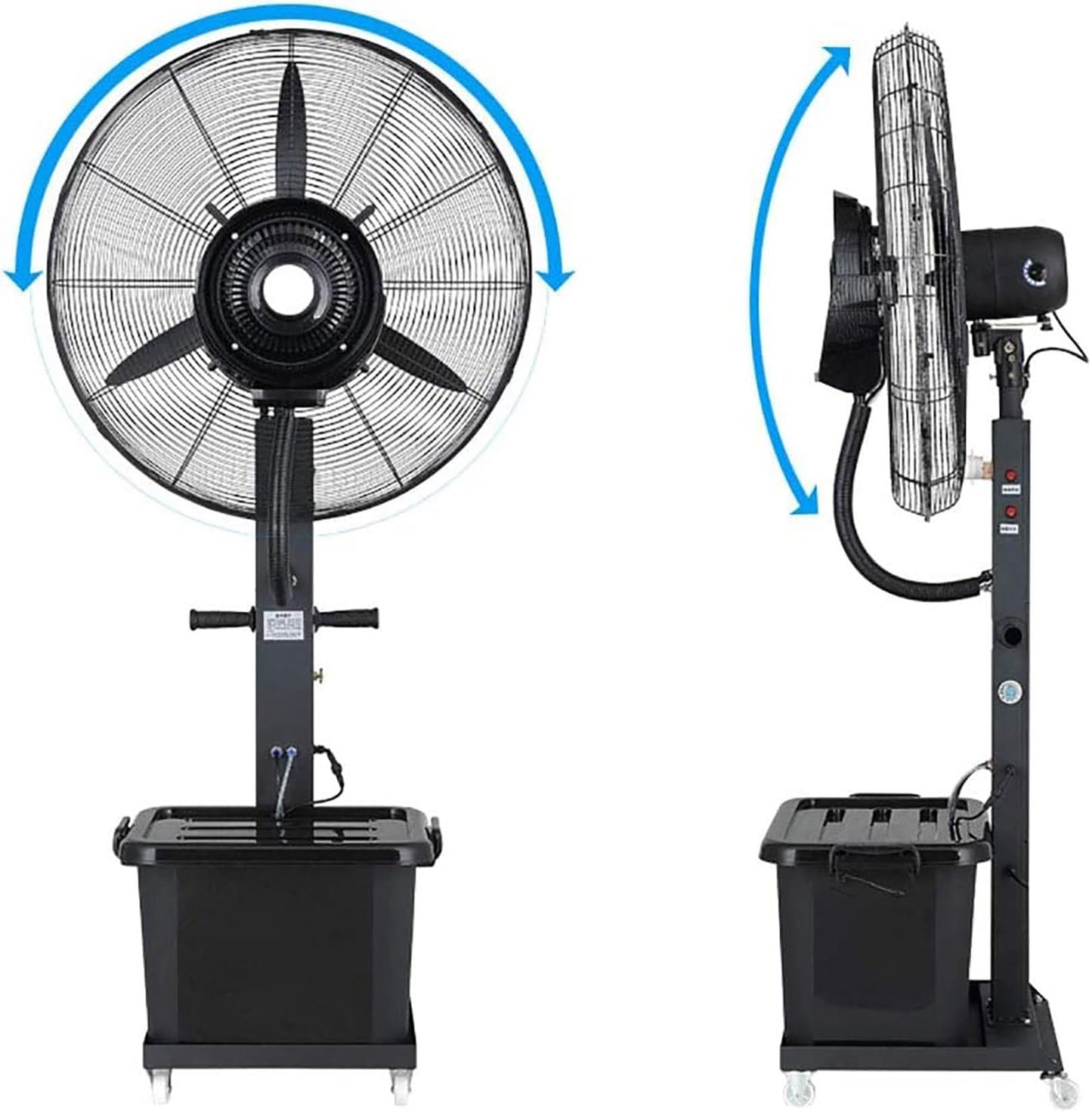 YNIYUJKL Pedestal Fans Dc Motor Ultra Quiet Pedestal Sleeping &Baby, High Energy Efficiency Standing Fan Speed With Leakage Protector, Blowers, 28/32 Inch, Black,Diameter80cm