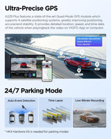 VIOFO A229 Plus 2K + 2K Dual STARVIS 2, HDR Front Rear Dash Cam Car, Voice Control & 5GHz Wi-Fi Car Camera, Ultra-Precise GPS, Super Night Vision 2.0, 2.4" Large LCD, Voice Notification, 512 GB Max