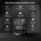 roborock Saros 10 Robot Vacuum Cleaner 22,000 Pa, 3.14-Inch Ultra Slim, Zero-Tangling, AI 3.0 Obstacle Avoidance, Auto Detachable Mop, 80°C Mop Washing, Hot Water Dock Self Cleaning (Black)