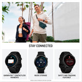 Garmin vívoactive 6, 42mm GPS smartwatch, AMOLED touchscreen, all-day health monitoring, personalised fitness features, advanced sleep coaching, Music, up to 11 days battery life, Bone/Lunar Gold