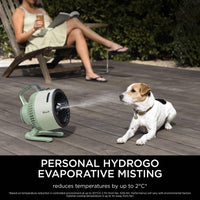 Shark FlexBreeze HydroGo Cordless Fan, Powerful Portable Fan with Misting, Indoor & Outdoor Cooling, Quiet & Durable, Compact & Lightweight, 5 Speed Settings, Mint FA050UKGN