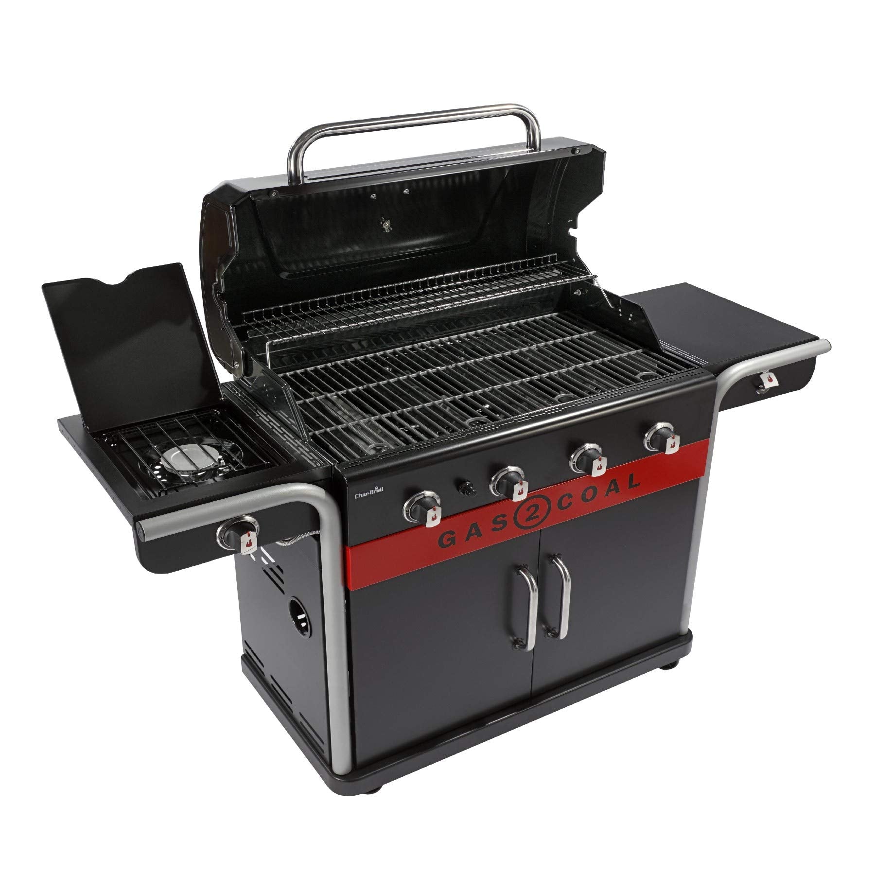 Char-Broil Gas2Coal 440 Hybrid Grill Gas Barbecue, Black, 61 x 24 x 46 cm