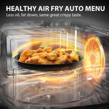 TOSHIBA 26Liter 6-in-1 Air Fry Microwave Combo With Origin Inverter, Chef Defrost, Convection, Combi, Grill, 10 Power Levels, 10 Auto Menus, 900W Microwave,1000W Grill, Black, MW3-AC26SFI(BK)