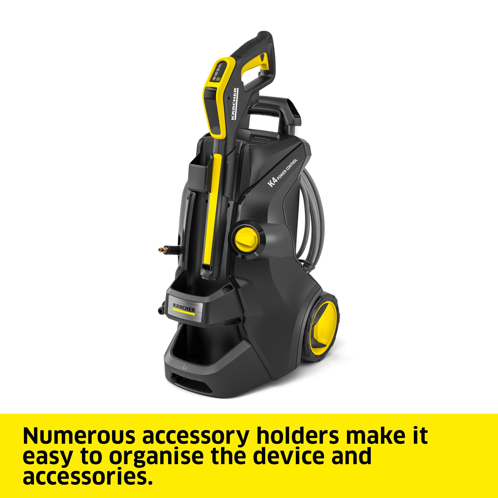 Kärcher high-pressure washer K 4 Power Control Flex eco!Booster Black Edition, pressure: max. 130 bar, flow rate: 420 l/h, area: 30 m²/h, Power Control gun, flexible high-pressure hose, dirt blaster