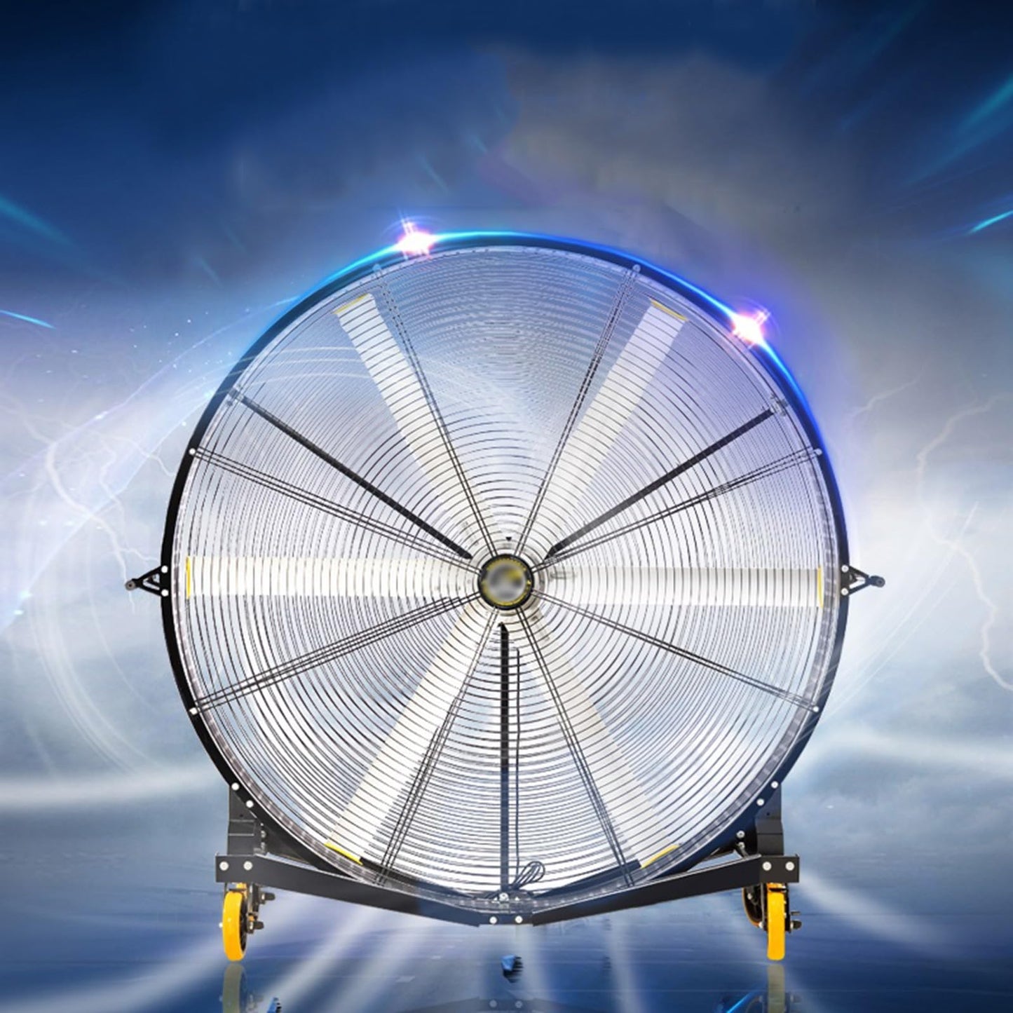 Xilin-872 Metal Floor Fan- Movable Industrial Fan 1.5m/2m Large Mobile Fan Factory High Power Floor Fan Industrial Big Fan Industrial Standing Fan(1.5m)