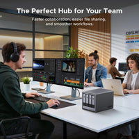 UGREEN NAS DXP4800 Pro 4-Bay Desktop NAS with HDMI Cable, Intel® Core™ i3-1315U 6-Core CPU, 8GB DDR5 RAM, 128G SSD, 1x 10GbE, 1x 2.5GbE, 2X M.2 NVMe Slots, 4K HDMI, Network Attached Storage (Diskless)