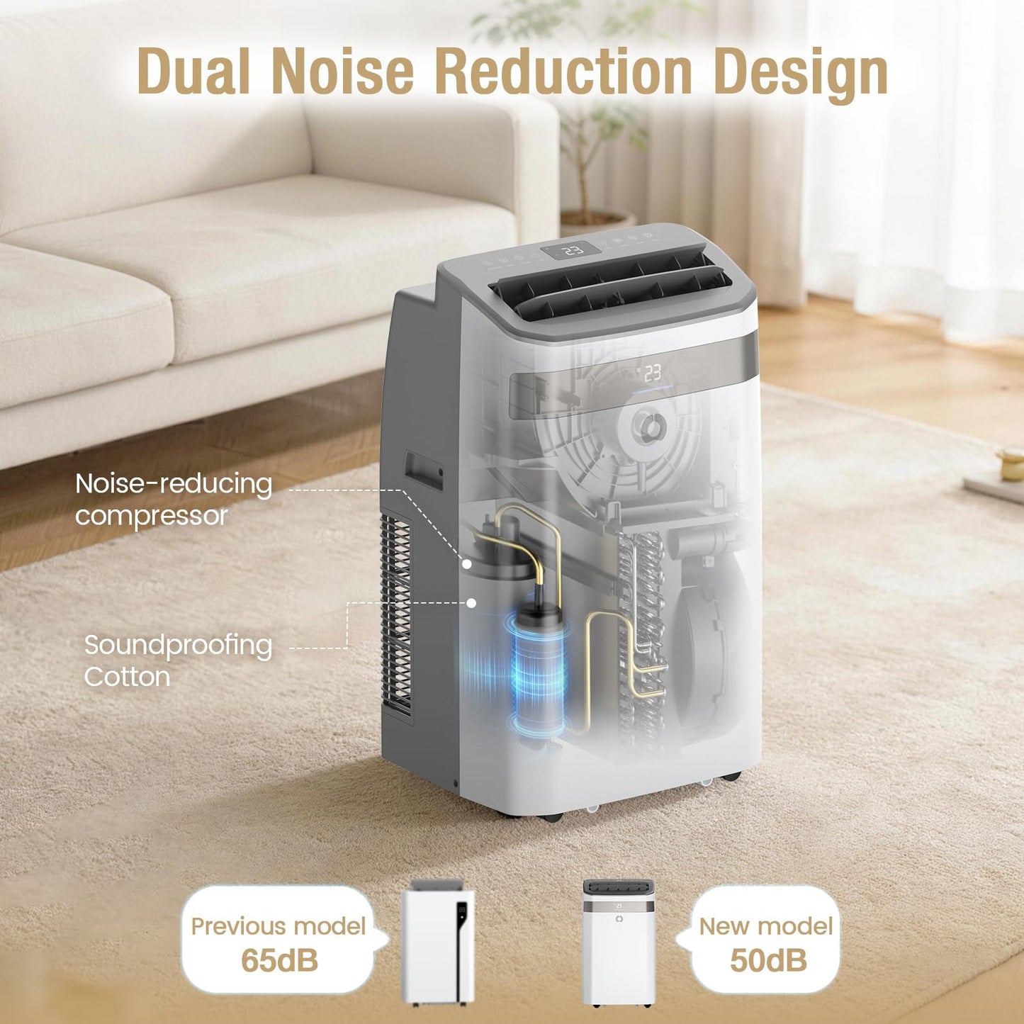 AirOrig Air Conditioning Unit, 14000 BTU Portable Air Conditioner With Cooling, Fan&Dehumidify Mode, Auto Swing, Effortless Cooling-Suitable for 40 m² Large Rooms