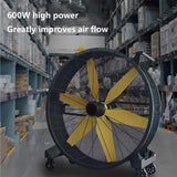 KIBONCY High Velocity Heavy Duty Metal Drum Fan, Industrial Floor Fan, With 360° Adjustable Tilt, For Commercial, Factory, Basement B