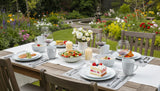 12PC Dinnerware Porcelain White Set: 4 Dinner Plates, 4 Side Plates & 4 Bowls. Dishwasher & Microwave Safe.