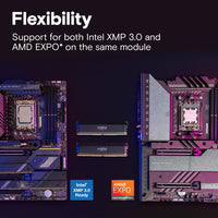 Crucial Pro DDR5 RAM 64GB Kit (2x32GB) 6000MHz CL40, Overclocking Gaming, Intel XMP 3.0 / AMD EXPO, Computer Memory (PC), Black - CP2K32G60C40U5B