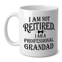 Mitibet Grandad Fathers Day Gift, Professional Retired Mug, Grandad Birthday Gifts, Funny Father Day Mugs, Best Dad Coffee Cup, Unusual Worlds Greatest Daddy Present, Travel Flask Drinkware, 11 Oz