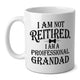 Mitibet Grandad Fathers Day Gift, Professional Retired Mug, Grandad Birthday Gifts, Funny Father Day Mugs, Best Dad Coffee Cup, Unusual Worlds Greatest Daddy Present, Travel Flask Drinkware, 11 Oz