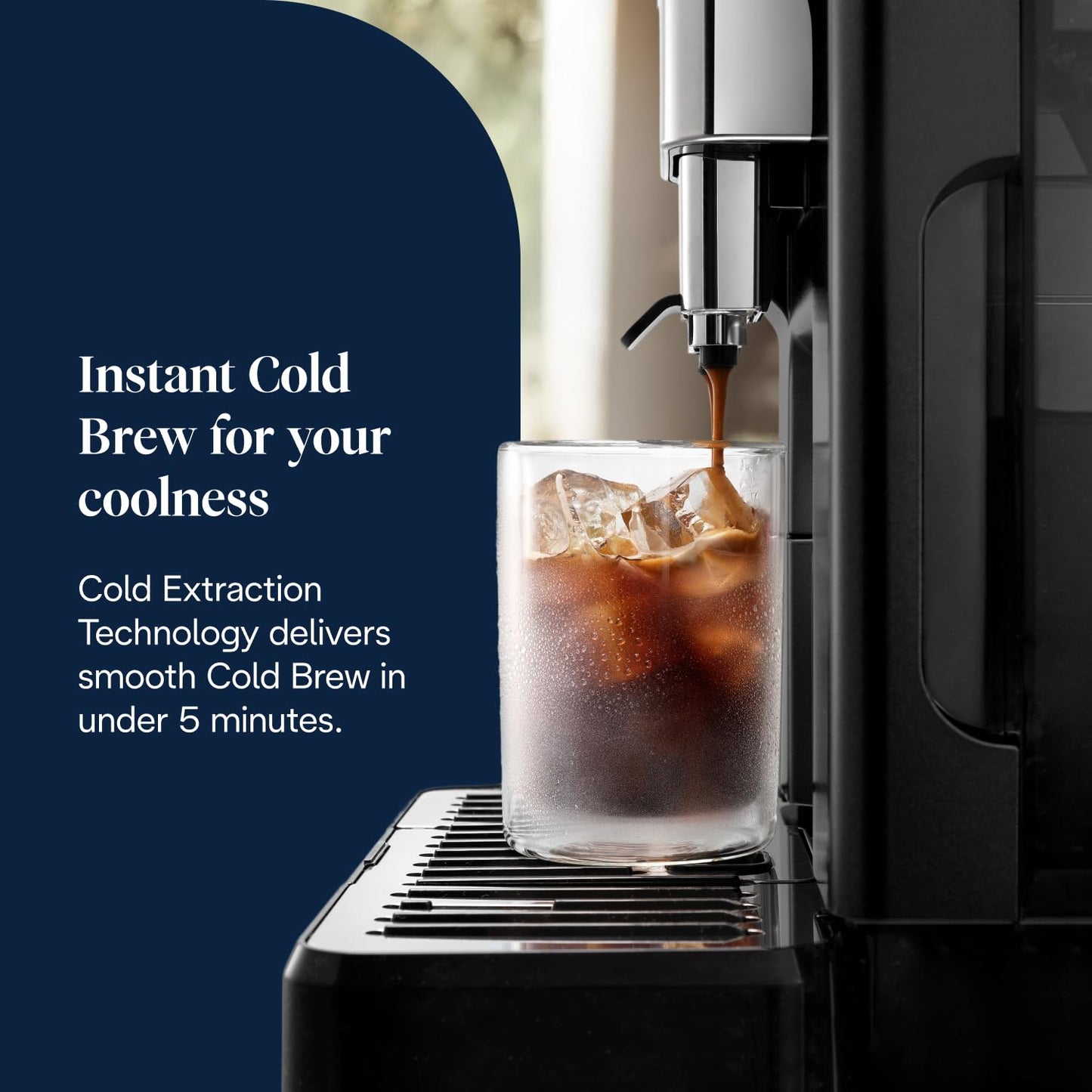 De'Longhi Eletta Explore Cold Brew ECAM452.67.G, Barista Coffee Machine with LatteCrema Hot and Cool, Espresso Machine, Automatic Coffee Bean Machine, Cold Extraction, Coffee Pot Included, Dark Grey