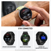 Garmin Venu 4 45mm - GPS smartwatch, AMOLED touchscreen, 24/7 advanced health & fitness tracking, 80+ sports apps, flashlight, ECG, sleep monitor, up to 12 days battery life, Slate/Black