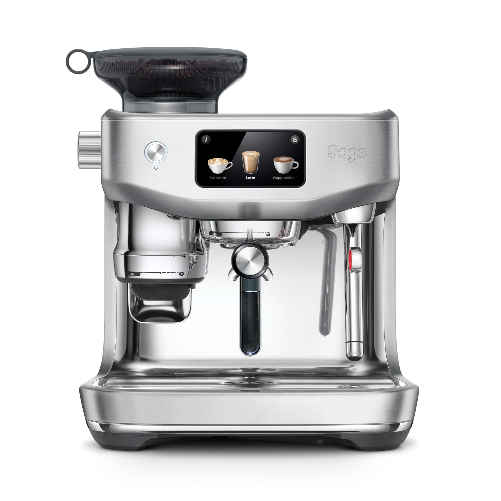 Sage - The Oracle Jet, Professional Coffee Machine with Manual and Automatic Milk Frother - With Knock Box, Milk Jug and Portafilter - 14 Pre-sets, 2.3L Water Tank, 1600 W, Stainless Steel