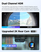 VIOFO A229 Plus 2K + 2K Dual STARVIS 2, HDR Front Rear Dash Cam Car, Voice Control & 5GHz Wi-Fi Car Camera, Ultra-Precise GPS, Super Night Vision 2.0, 2.4" Large LCD, Voice Notification, 512 GB Max