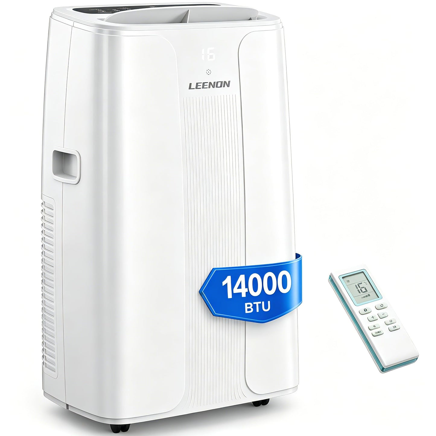 LEENON 14000 BTU Air Conditioning Unit, Portable Air Conditioner, Powerful 4-in-1 AC Unit Dehumidifier Fan & Sleep Mode, Aircon Unit with 24H Timer,Auto-Swing, Remote Control, Exhaust Hose
