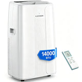 LEENON 14000 BTU Air Conditioning Unit, Portable Air Conditioner, Powerful 4-in-1 AC Unit Dehumidifier Fan & Sleep Mode, Aircon Unit with 24H Timer,Auto-Swing, Remote Control, Exhaust Hose