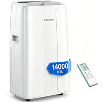 LEENON 14000 BTU Air Conditioning Unit, Portable Air Conditioner, Powerful 4-in-1 AC Unit Dehumidifier Fan & Sleep Mode, Aircon Unit with 24H Timer,Auto-Swing, Remote Control, Exhaust Hose
