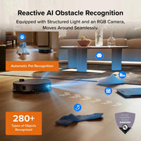 roborock Qrevo Edge 2 Robot Vacuum Cleaner with Mop, 25,000 Pa HyperSuction, Zero-Tangle, 3.14" Ultra-Slim, AI Obstacle Avoidance, FlexiArm Technology, 80°C Hot-Water Mop Washing & Dock Self-Cleaning