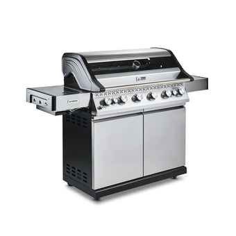 compare product Fire Mountain Olympus 8 Burner Gas BBQ, Stainless Steel Barbecue Cast Iron Grill, Glass Viewing Lid, Side Burner & Built-In Temperature Gauge, Extra Large Outdoor Grill for Garden Parties & Patio