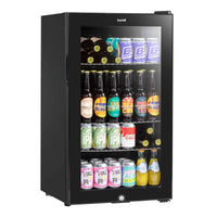 Dellonda Baridi Undercounter Drinks, Beer & Wine Fridge with Wire Shelves, Internal Light & Security Lock 85L, Black - DH13