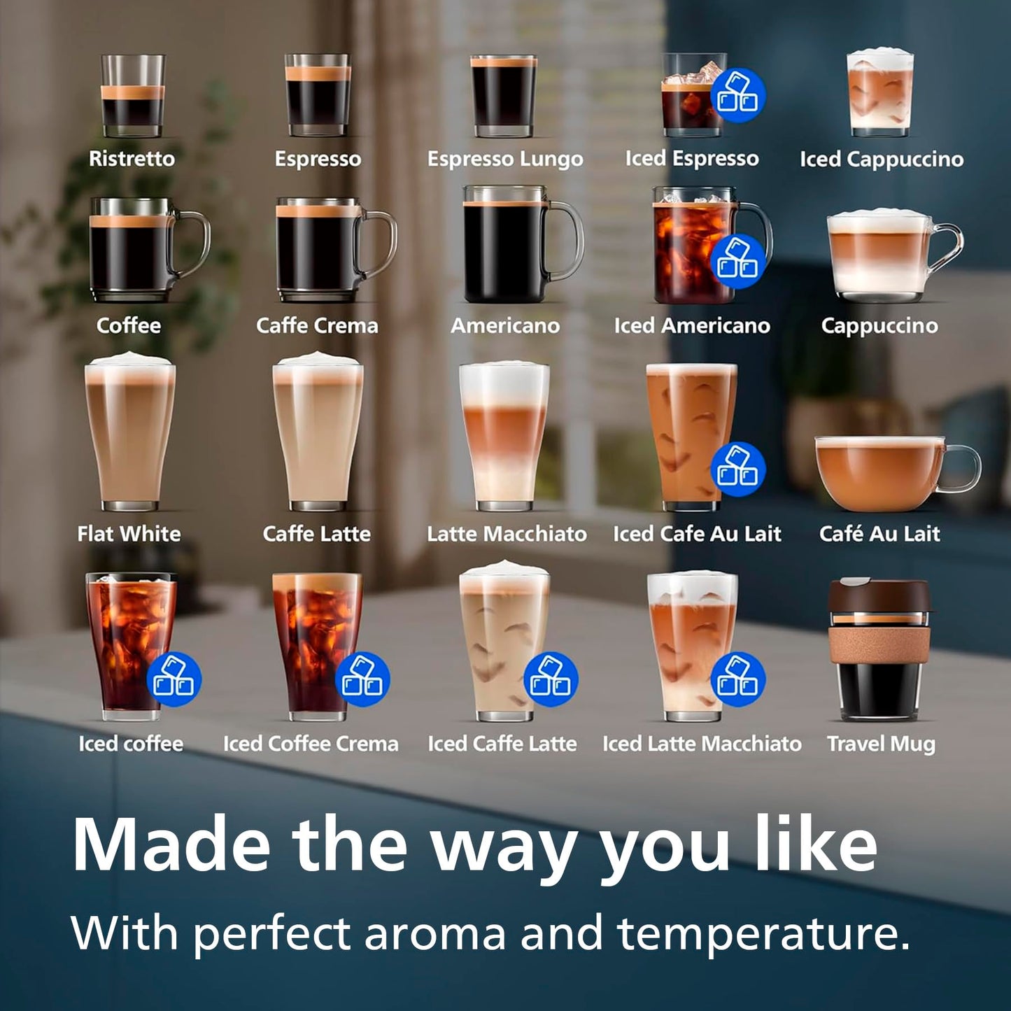 PHILIPS 5500 Series Bean to Cup Coffee Machine – 20 Hot & Iced drinks, LatteGo Milk Frother, Fastest-to-Clean, 40% Quieter, Ceramic Grinder, Fully Automatic Espresso & Cappuccino maker – EP5546/70